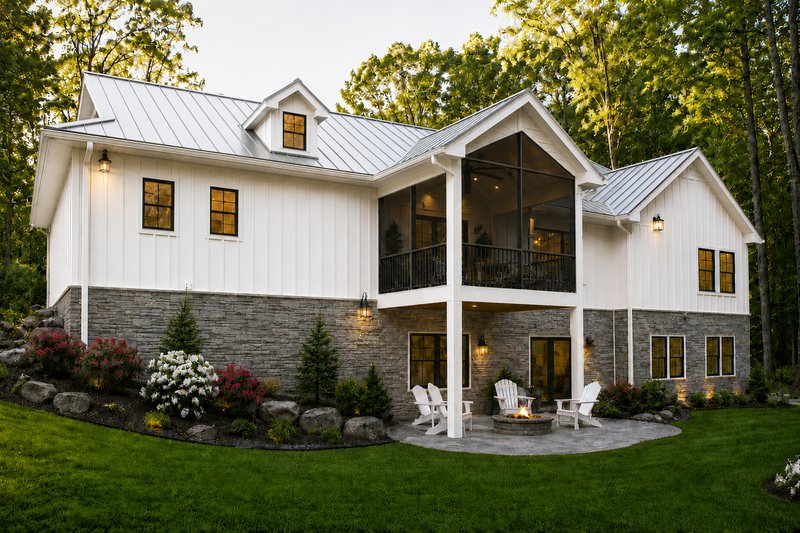Architectural House Design - Exterior - Rear Elevation 1 for Farmhouse House Plan #928-429 - 2 bed, 2.5 bath