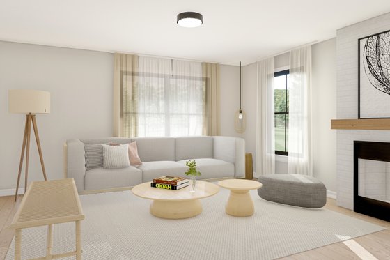 Interior - Family Room for Farmhouse House Plan #1117-13 - 2 bed, 2.5 bath