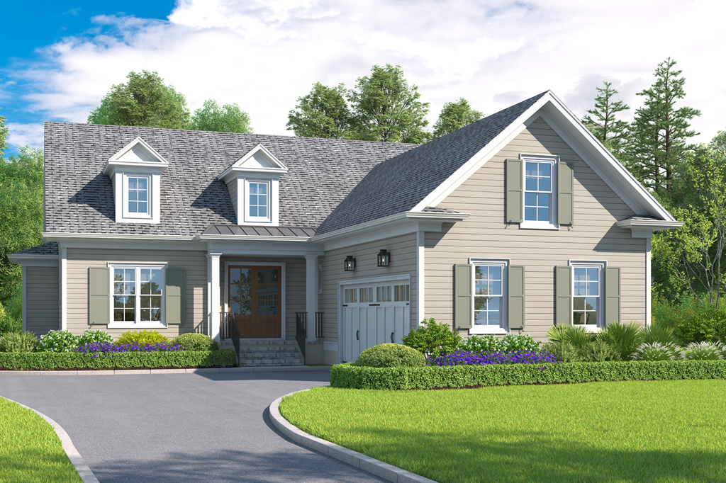 Exterior - Front Elevation 2 for Traditional House Plan #1054-99 - 4 bed, 3 bath
