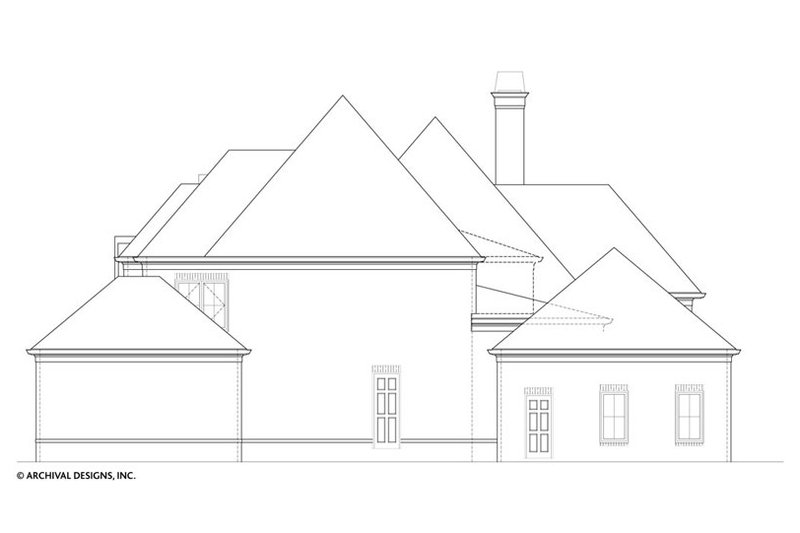 House Blueprint - Exterior - Other Elevation 1 for European House Plan #119-439 - 4 bed, 3 bath