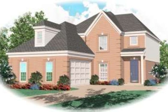 Exterior - Front Elevation for European House Plan #81-753 - 3 bed, 2.5 bath