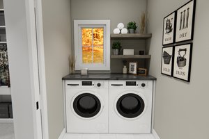 Interior - Laundry for Bungalow House Plan #51-1413 - 4 bed, 3.5 bath