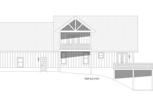 Exterior - Rear Elevation for Country House Plan #932-735 - 4 bed, 3.5 bath