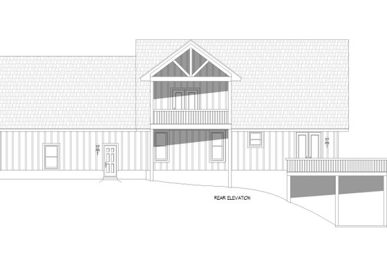 Exterior - Rear Elevation for Country House Plan #932-735 - 4 bed, 3.5 bath