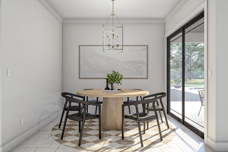 House Blueprint - Interior - Dining Room for Mediterranean House Plan #455-633 - 3 bed, 2.5 bath