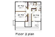 Bungalow Style House Plan - 4 Beds 2.5 Baths 1495 Sq/Ft Plan #79-374 Floor 
