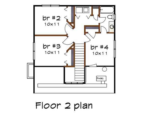 House Blueprint - Bungalow Floor Plan - Upper Floor Plan #79-374
