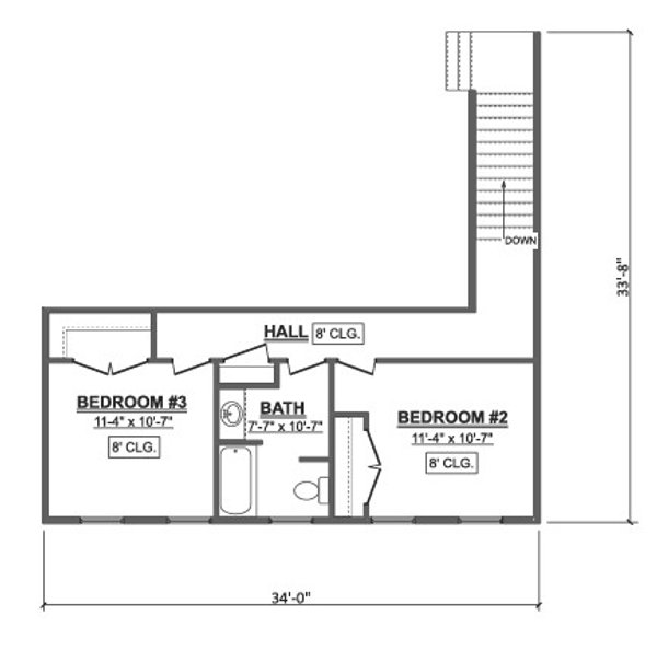 Farmhouse Floor Plan - Upper Floor Plan #1089-31