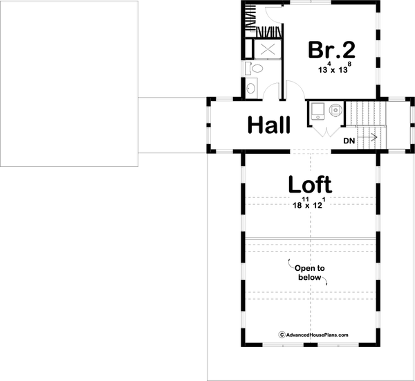 Architectural House Design - Farmhouse Floor Plan - Upper Floor Plan #455-208