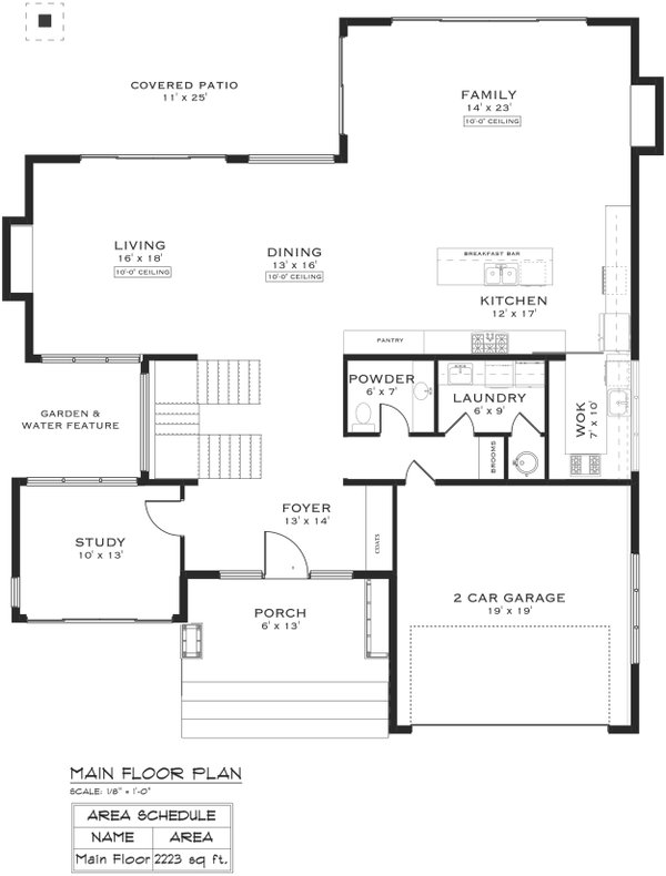 Modern Floor Plan - Main Floor Plan #1101-12