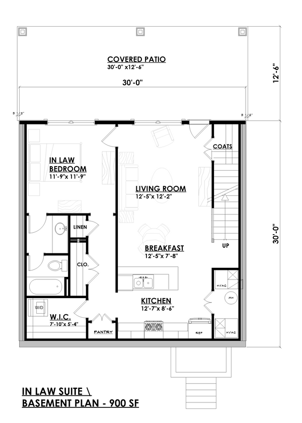 Farmhouse Floor Plan - Lower Floor Plan #30-351