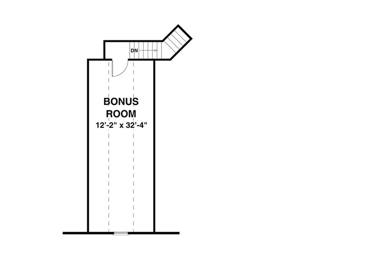 House Blueprint - Floor Plan - Upper Floor for Craftsman House Plan #56-631 - 3 bed, 2 bath