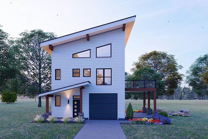 House Design - Exterior - Other Elevation 2 for Contemporary House Plan #932-1223 - 3 bed, 3.5 bath