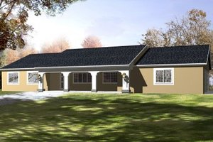 Adobe / Southwestern Exterior - Front Elevation Plan #1-326