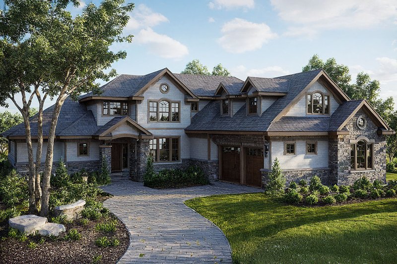 House Blueprint - Traditional Exterior - Front Elevation Plan #124-1438