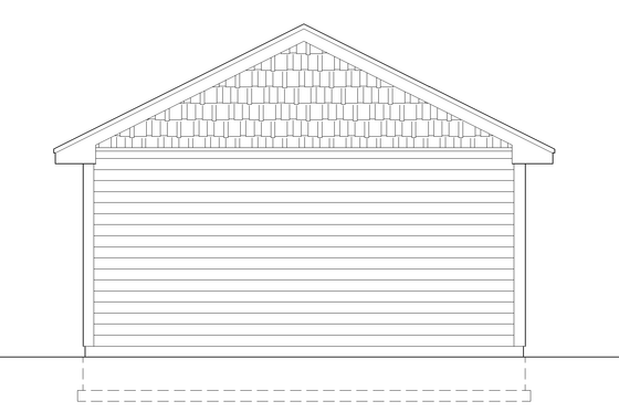 Exterior - Rear Elevation for Bungalow House Plan #112-185 - 2 bed, 1 bath