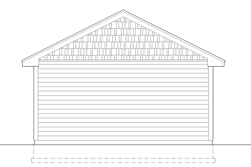 Home Plan - Exterior - Rear Elevation for Bungalow House Plan #112-185 - 2 bed, 1 bath