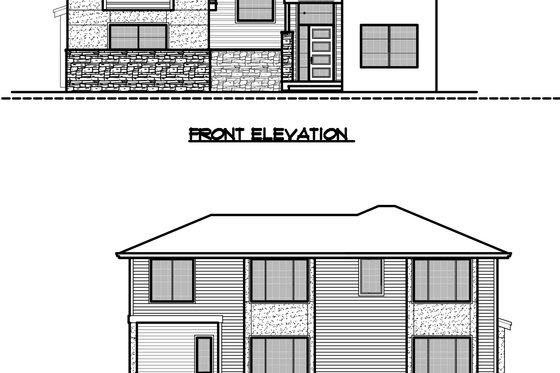 Exterior - Other Elevation 1 for Contemporary House Plan #1066-49 - 4 bed, 3 bath