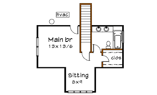 Bungalow stylwe, Craftsman design, front elevation upper level floor plan
