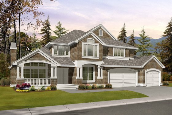 Exterior - Front Elevation for Craftsman House Plan #132-142 - 4 bed, 2.5 bath