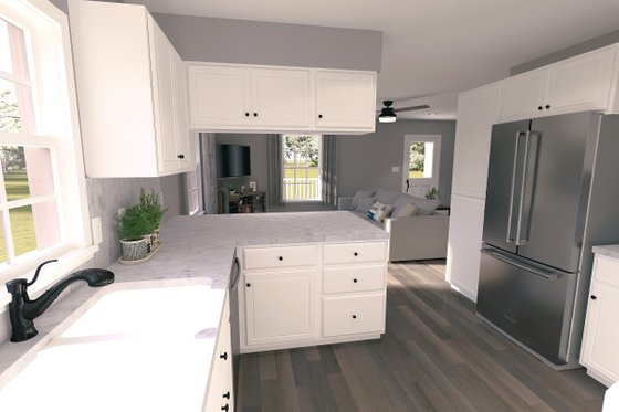 Interior - Kitchen 1 for Country House Plan #44-203 - 2 bed, 1 bath