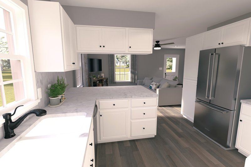 Architectural House Design - Interior - Kitchen 1 for Country House Plan #44-203 - 2 bed, 1 bath