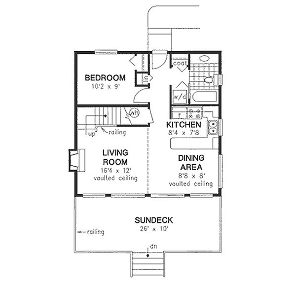 House Design - Cabin Floor Plan - Main Floor Plan #18-230