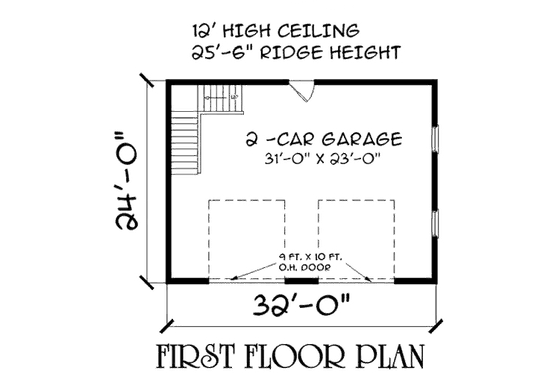 Floor Plan - Main Floor for Traditional House Plan #75-217, 0 bath
