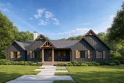 Farmhouse Style House Plan - 3 Beds 2 Baths 1876 Sq/Ft Plan #1117-21 Exterior 