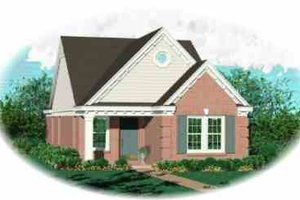 Southern Exterior - Front Elevation Plan #81-158