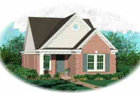 Exterior - Front Elevation for Southern House Plan #81-158 - 2 bed, 2 bath