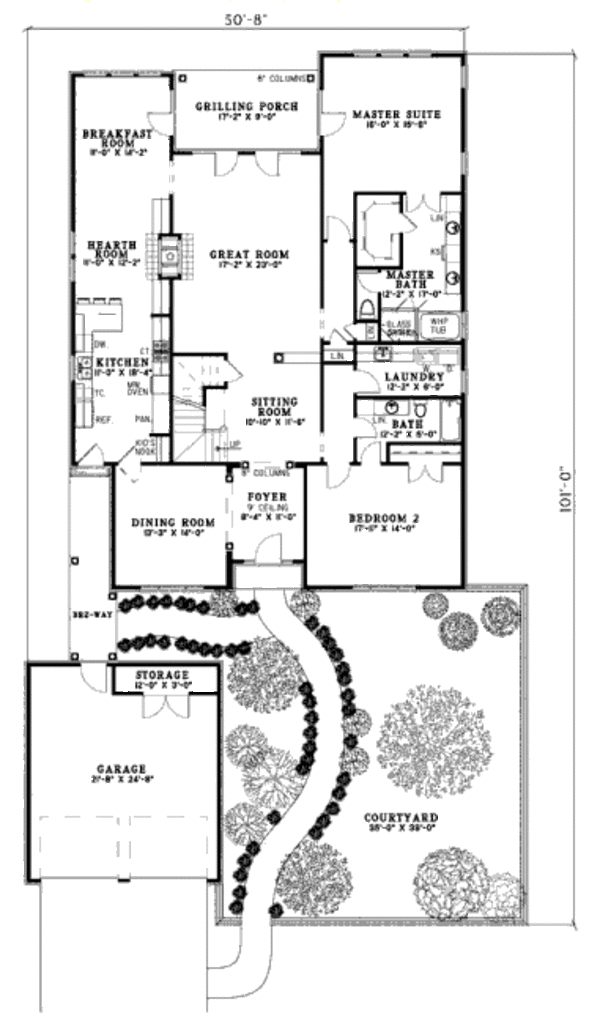 European Floor Plan - Main Floor Plan #17-2298