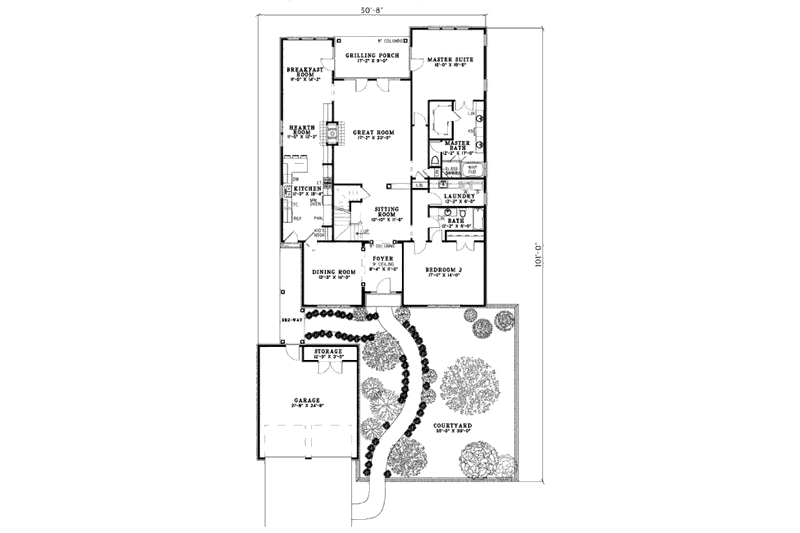 Dream House Plan - Floor Plan - Main Floor for European House Plan #17-2298 - 4 bed, 3 bath