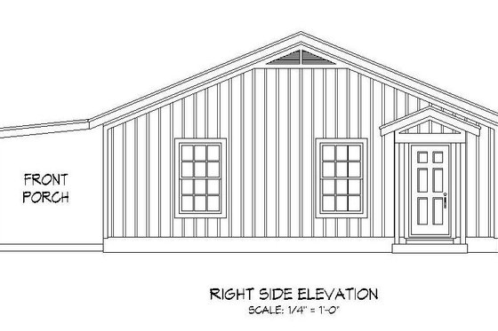 Exterior - Other Elevation 1 for Traditional House Plan #932-490 - 2 bed, 1 bath