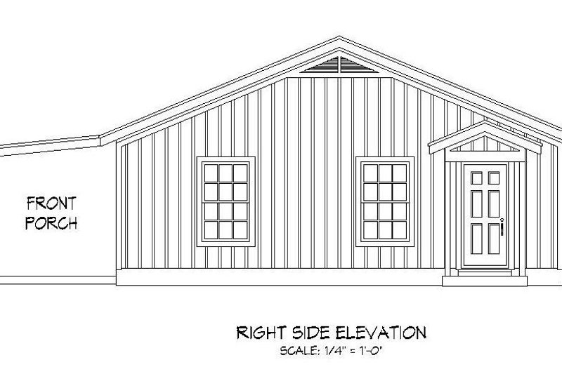 Dream House Plan - Exterior - Other Elevation 1 for Traditional House Plan #932-490 - 2 bed, 1 bath