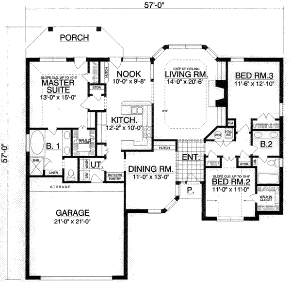 European Floor Plan - Main Floor Plan #40-357