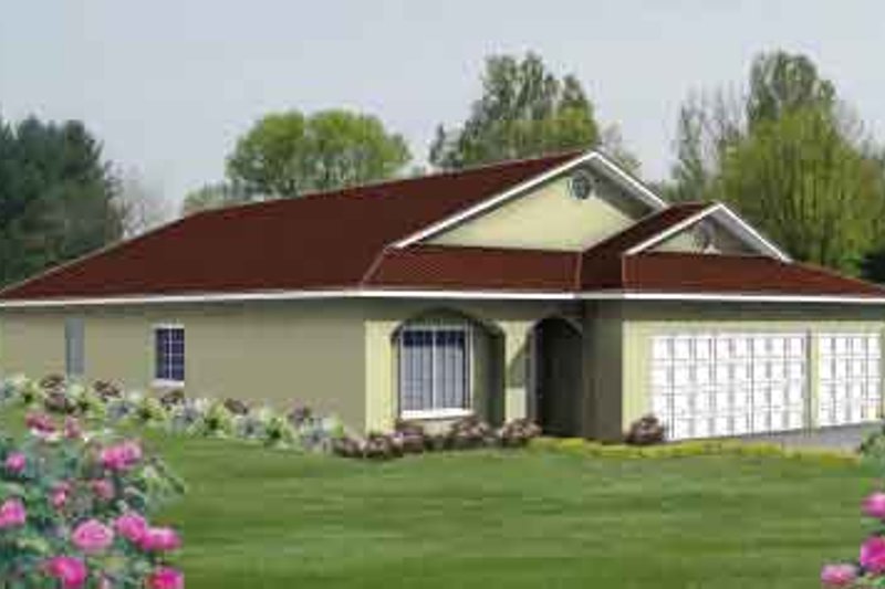 Dream House Plan - Adobe / Southwestern Exterior - Front Elevation Plan #1-914