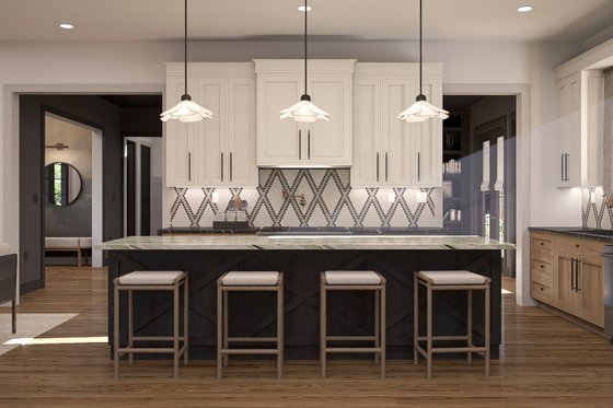 Interior - Kitchen 1 for Farmhouse House Plan #455-680 - 4 bed, 3.5 bath