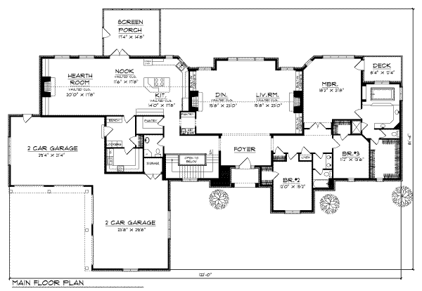 Home Plan - European Floor Plan - Main Floor Plan #70-534