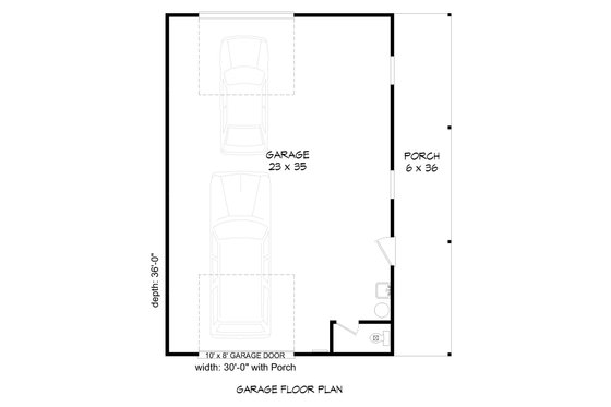 Floor Plan - Main Floor for Contemporary House Plan #932-85, 0 bath