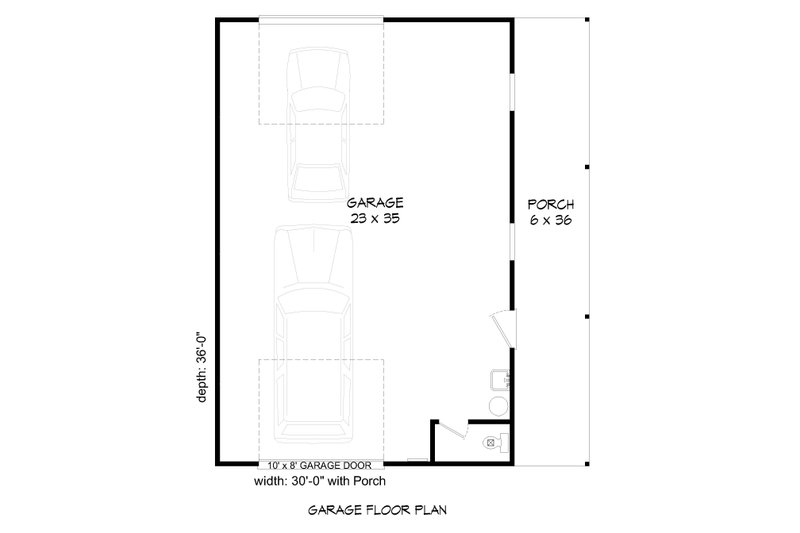 Home Plan - Floor Plan - Main Floor for Contemporary House Plan #932-85, 0 bath