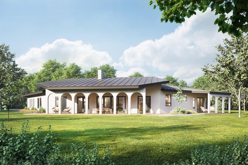 Home Plan - Exterior - Rear Elevation for Contemporary House Plan #924-22 - 3 bed, 2.5 bath