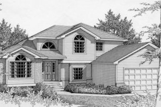 Exterior - Front Elevation for Traditional House Plan #112-132 - 4 bed, 3 bath