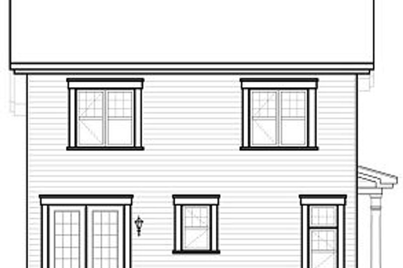 Home Plan - Exterior - Rear Elevation for Traditional House Plan #23-740 - 3 bed, 1.5 bath