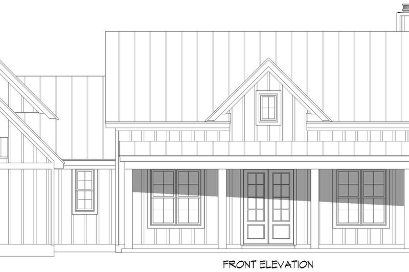 Home Plan - Exterior - Front Elevation 3 for Farmhouse House Plan #932-1201 - 3 bed, 2.5 bath