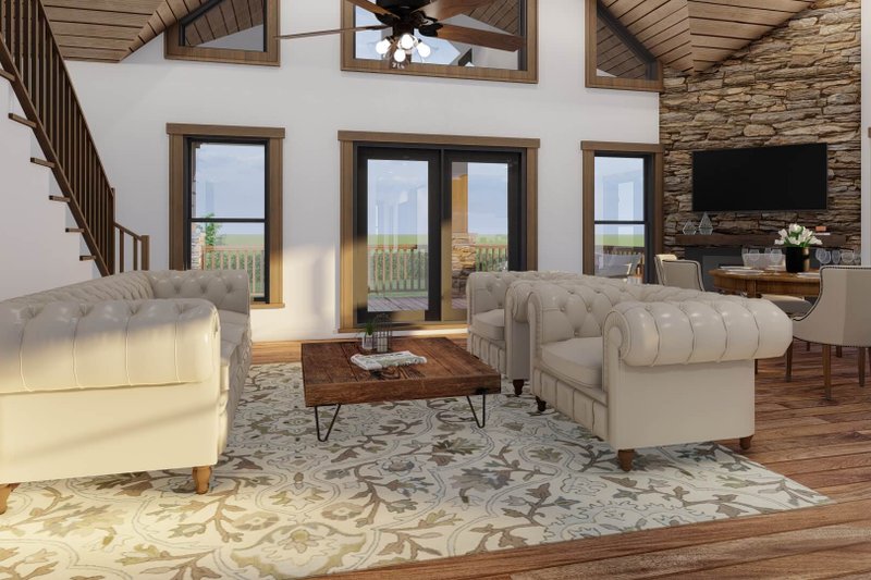 Architectural House Design - Interior - Family Room 2 for Beach House Plan #923-414 - 3 bed, 2.5 bath