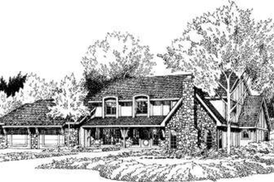Exterior - Front Elevation for European House Plan #312-506 - 4 bed, 3.5 bath