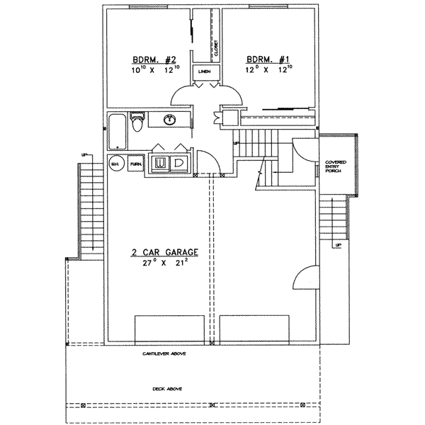 Home Plan - Modern Floor Plan - Lower Floor Plan #117-195