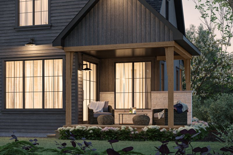 Home Plan - Exterior - Rear Elevation for Country House Plan #23-253 - 3 bed, 2.5 bath