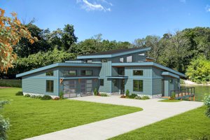 Dream House Plan - Modern Exterior - Front Elevation Plan #932-384